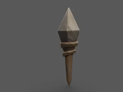 Stylized Crystal Dagger - Free Game-Ready Asset Free low-poly 3D model
