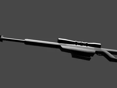 sniper rifle 3D model 22