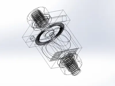 Mechanical clamp model 3D model