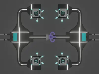 Sci-fi spaceship 3D model order