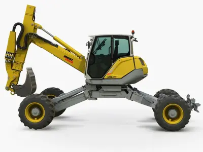 Menzi Muck Excavator Rigged 3D model