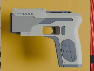 Gun Pistol Low-poly 3D model
