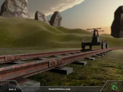 Railroad trolley draisine  Low-poly 3D model