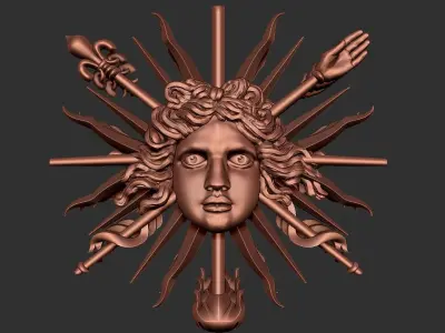 louis the 14th symbol the sun 3D print model