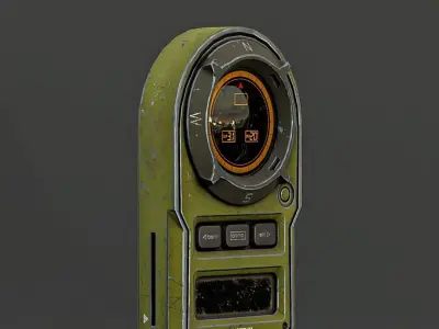 Cyberpunk GPS Tracker - Low Poly Free 3D model