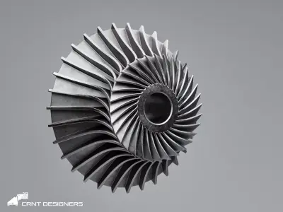 Industrial Turbine Impeller 3D model