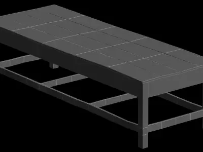 Industrial Era - Butcher table Low-poly 3D model