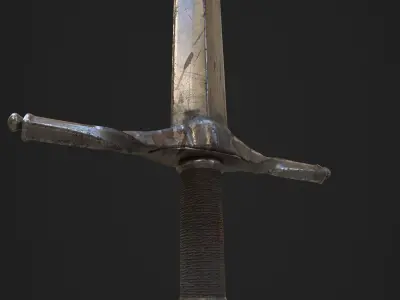 Sword Free low-poly 3D model 2