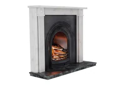 Victorian Cast Iron Fireplace 3D model