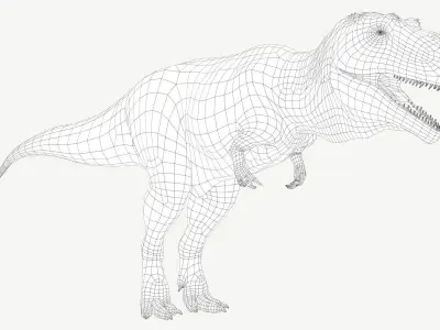 Giganotosaurus tyrannosaurus Low-poly 3D model