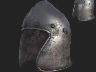 Medieval Helm Fantasy Low Poly PBR Low-poly 3D model