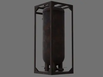 Oil Storage 1C Low-poly 3D model