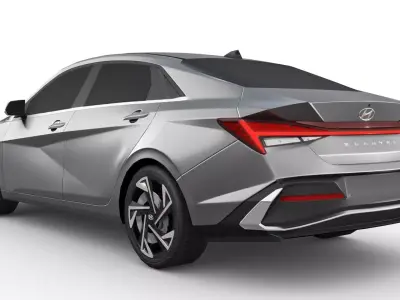 Hyundai Elantra 2024 Low-poly 3D model