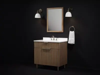 OVE Apollo AL36 Brushed gold handles Lowes 3D model