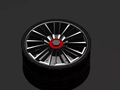 RIMS CAR 3D model by Candyogi77