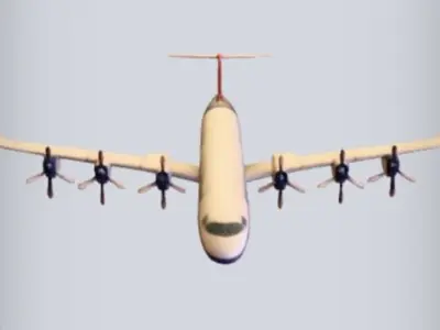 Commercial passenger Airplane 3D model
