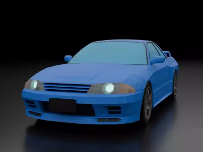NISSAN Skyline R32 GT-R 1989-1994 Low-poly 3D model