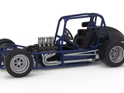 Pavement Silver Crown Car Base Version 2 Scale 1 to 25 3D print model
