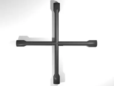 Mechanical Handtools - 4-way Lug Wrench 3D model