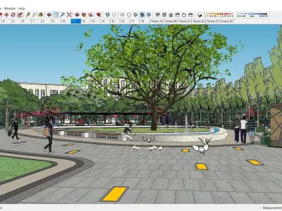 Sketchup Residential Complex 151 3D model