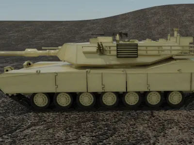 tank rigged animated 3D model