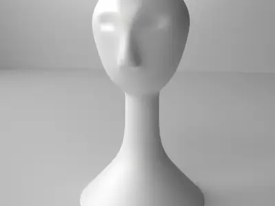 Wig Mannequin 3D model