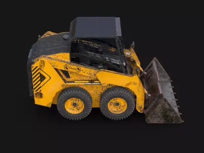 Modern Skid Steer Loader Dirt 3D model