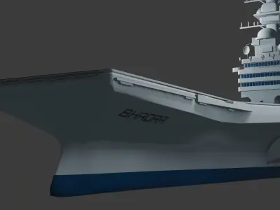 Aircraft Carrier Low-poly 3D model Low-poly
