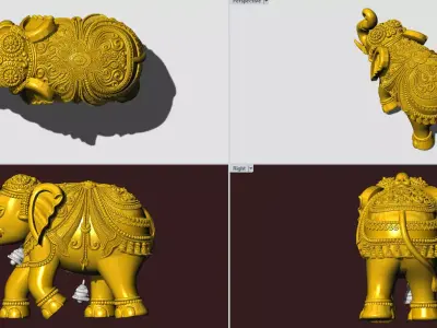 elephant 3D print model 3