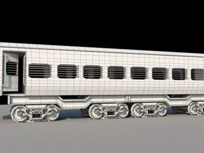 Indian railway coach 3D model