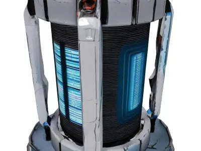 Damaged SciFi Power Cell 3D model