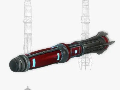 Missile 4 sci-fi low poly Low-poly 3D model