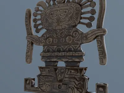 Viracocha Ancient Inca God  Low-poly 3D model