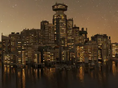  Building Skyscraper City Town Downtown Office Space Work Street 