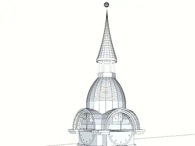 temple model sketchup model only 3D model