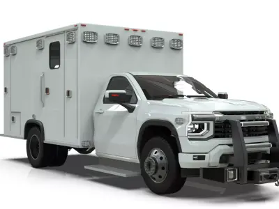 2027 Silverado Concept  Modern Ambulance Low-poly 3D model