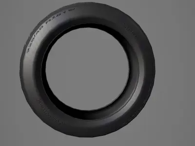 Car Wheel Low-poly 3D model