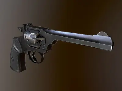 Webley 38 ww2  Revolver PBR Low-poly 3D model
