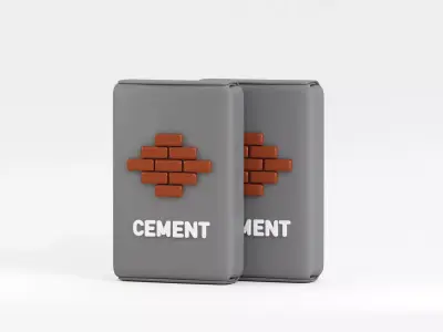 Cement bag Low-poly 3D model buy