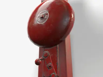 Fire Alarm Retro Game Ready PBR Textures Low-poly 3D model