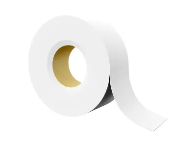 White tape  scotch tape cartoon icon 3D model
