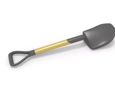 Shovel Small Low-poly 3D model