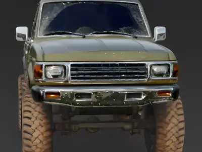 Realistic 1990s Rural Off-Road 4x4 3D Model Low-poly 3D model