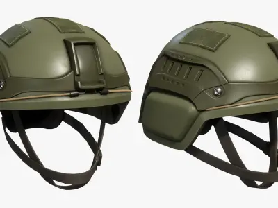 Helmet Low-poly 3D model 11