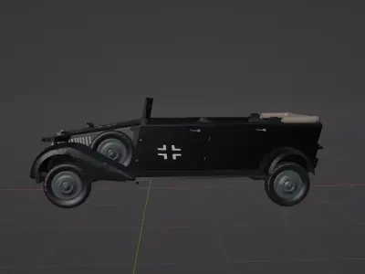 WW2 German Staff Car 3D model