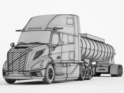  Semi Truck Generic Fuel Tank Trailer 03 