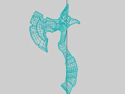 ANCIENT AXE GAMERADY LOW POLY  AXE Low-poly 3D model