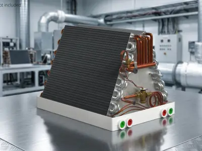 Air Conditioner Evaporator Coil Multicolor 3D model
