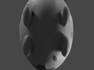 round blue eye cat 3D model