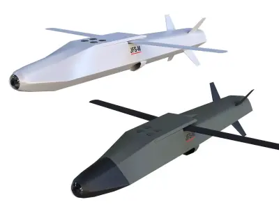 JFS-M  Joint Fire Support Missile  Low-poly 3D model